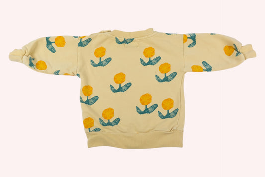 Bobo Choses Sweatshirt 80 yellow with flowers