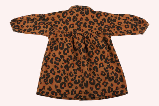 Next Shirt Dress Brown with Leopard Print