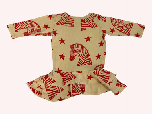Mini Rodini Adorable Dress Beige with Zebras