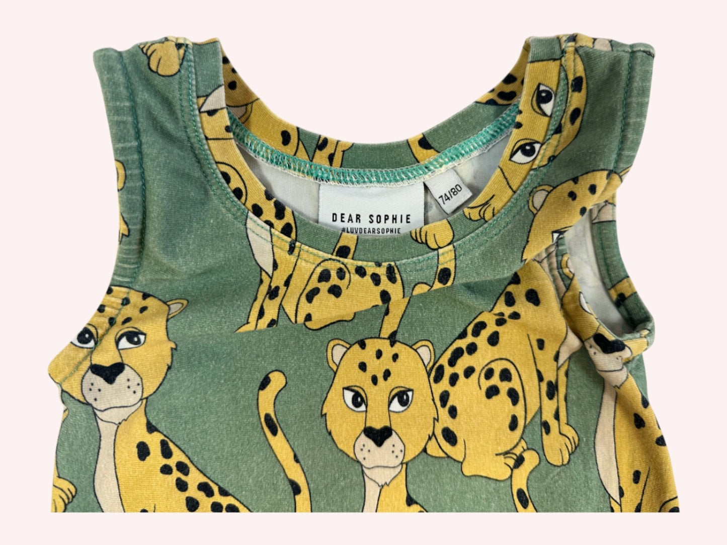 Mini Rodini Adorable Dress Green with Tigers