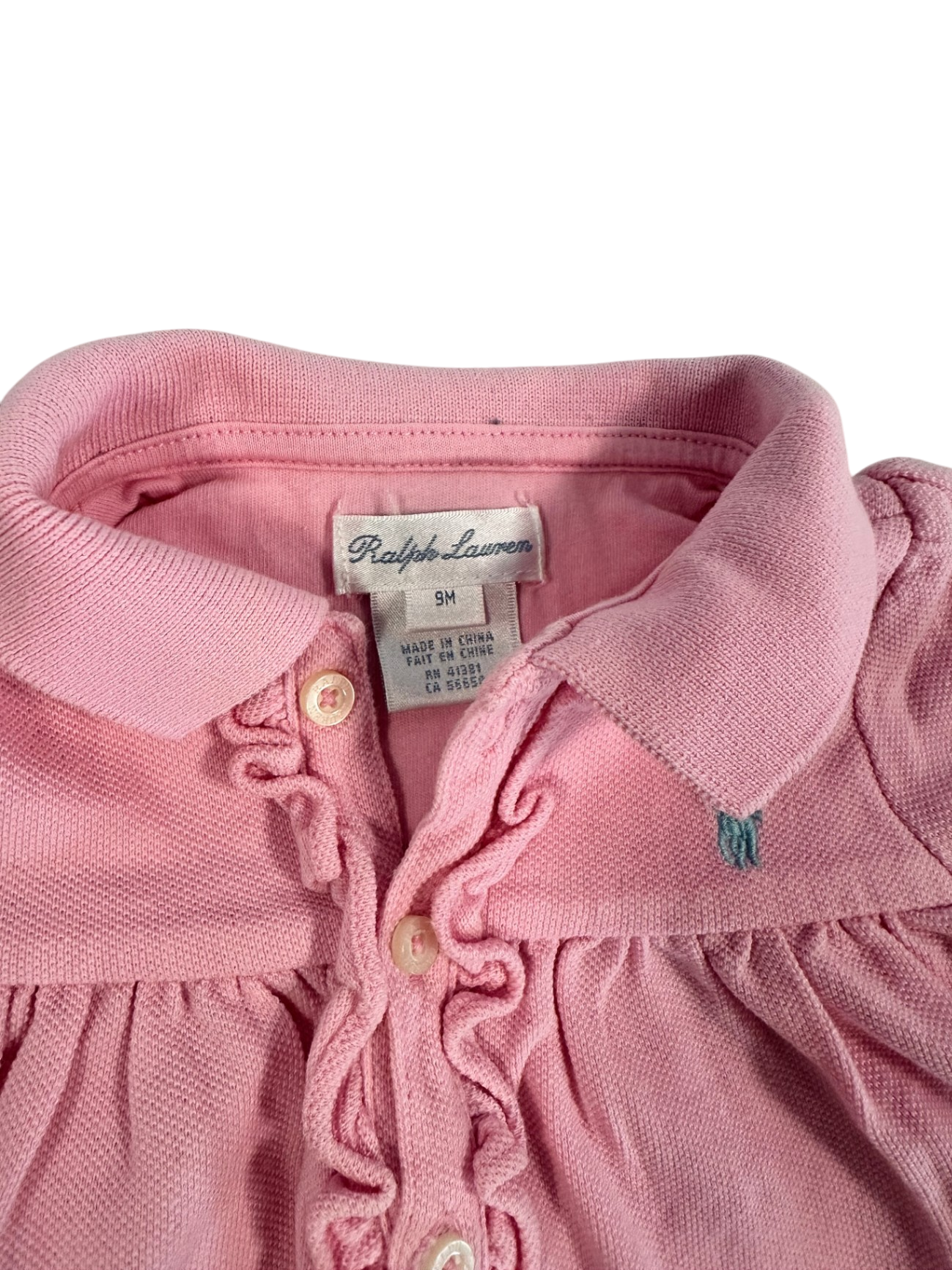 Ralph Lauren Ruffle Cute Bodysuit Pink