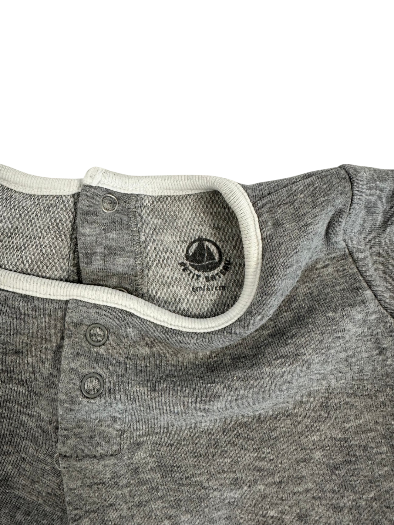 Petit Bateau Baby Onesie Grey