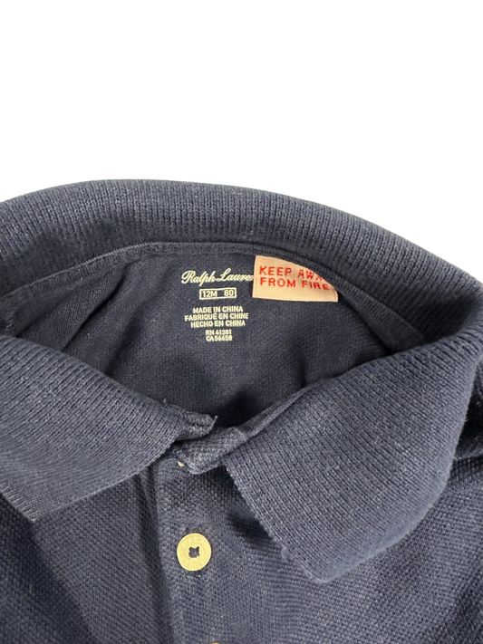 Ralph Lauren Dress and Bloomer set Navy Blue with Polo Collar