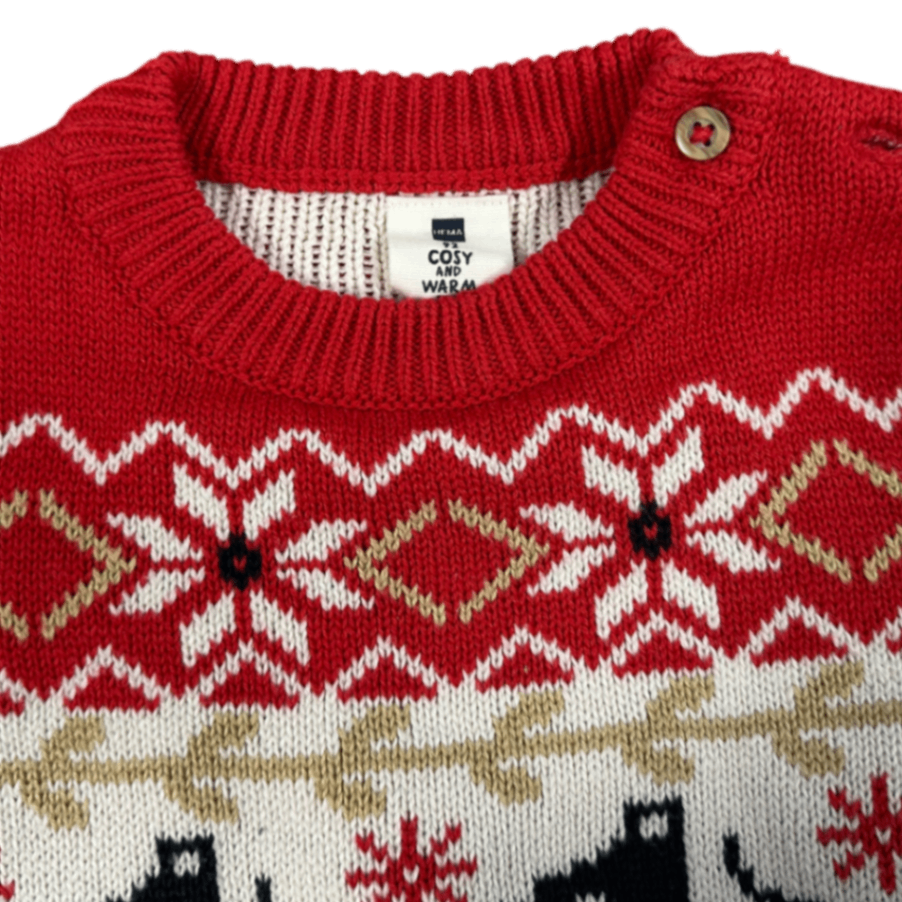 Hema "Fancy Christmas Sweater" Red