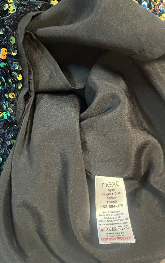 Next Dress Black with multicolor sequins