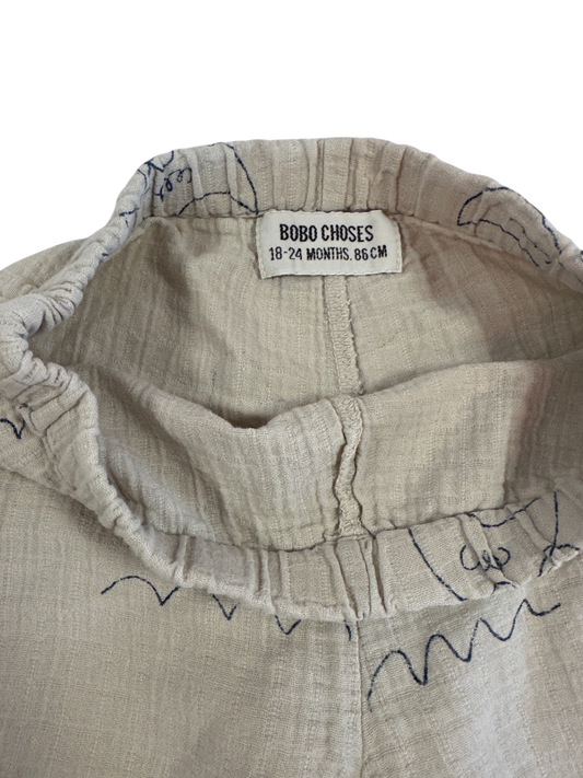 Bobo Choses muslin Trousers Beige