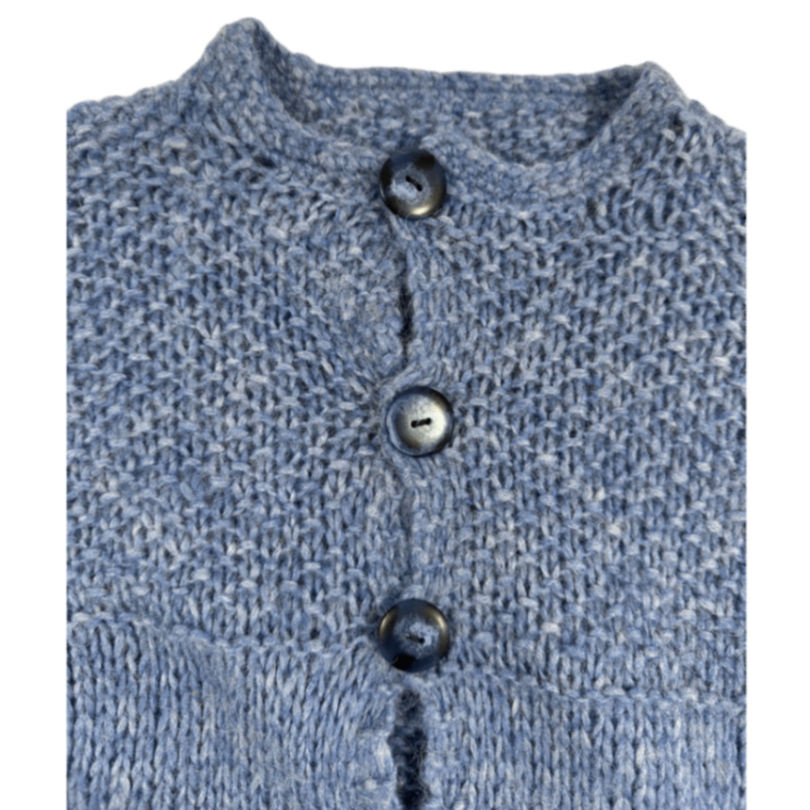 Soft Wooly Cardigan Steel Blue