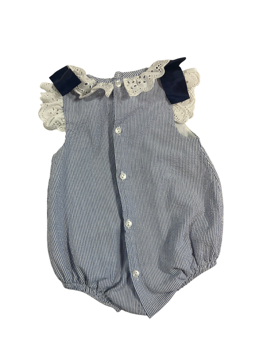 Mintini romper Navy blue and white