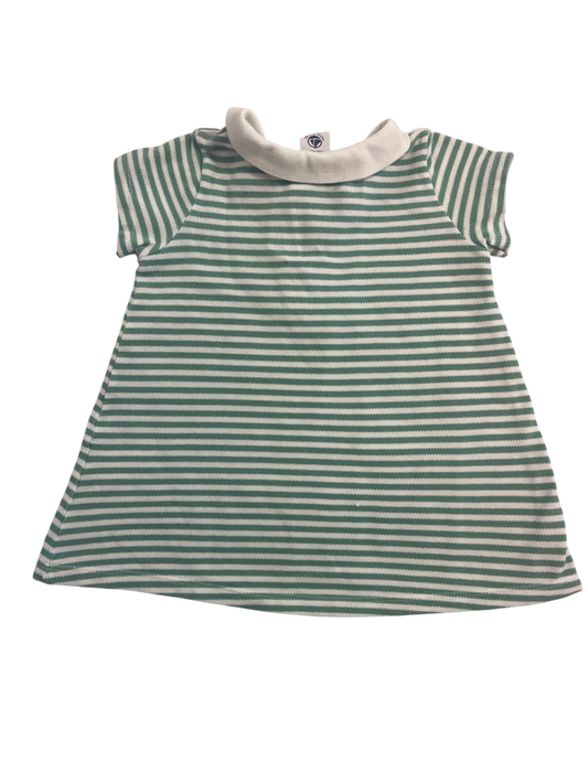 Petit Bateau Dress Green and White