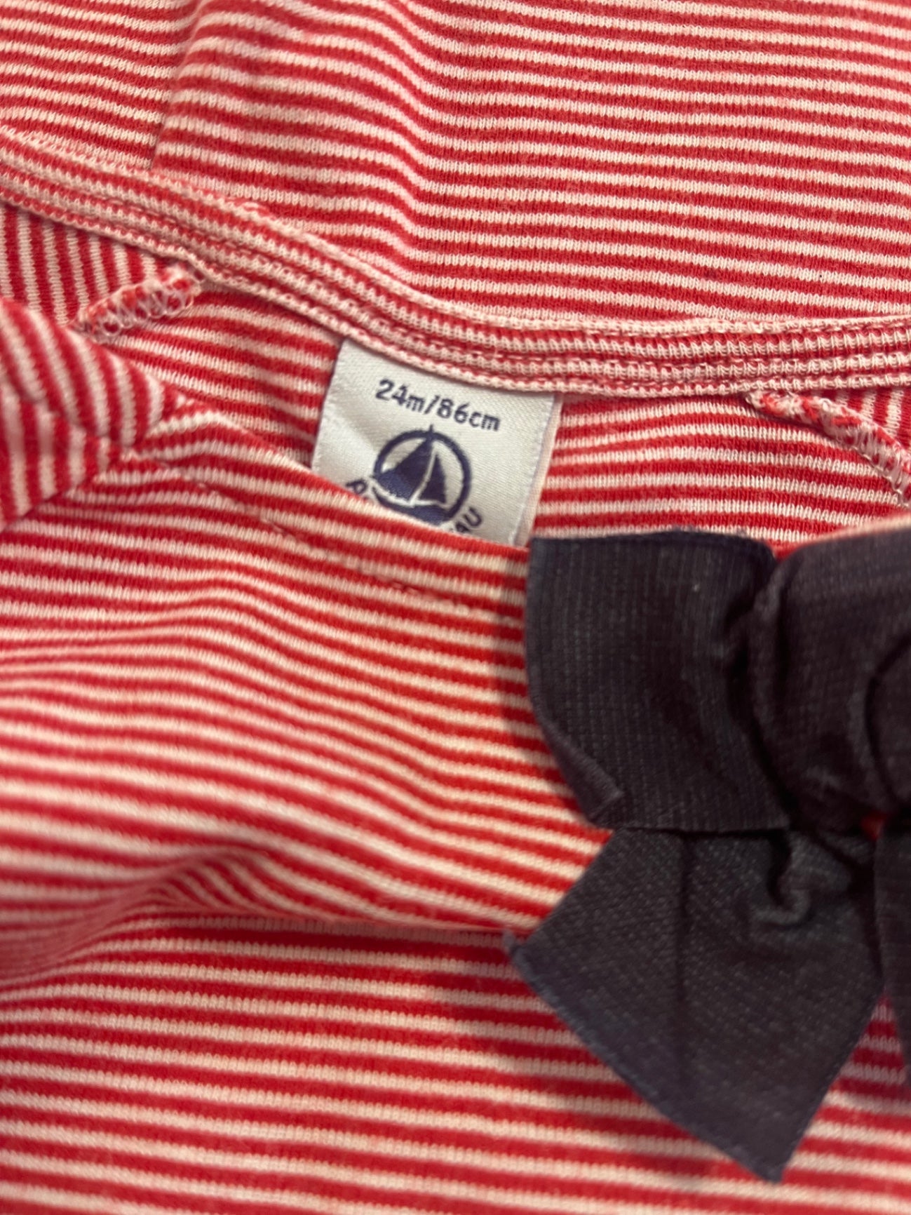 Petit Bateau Shirt Red and white stripes
