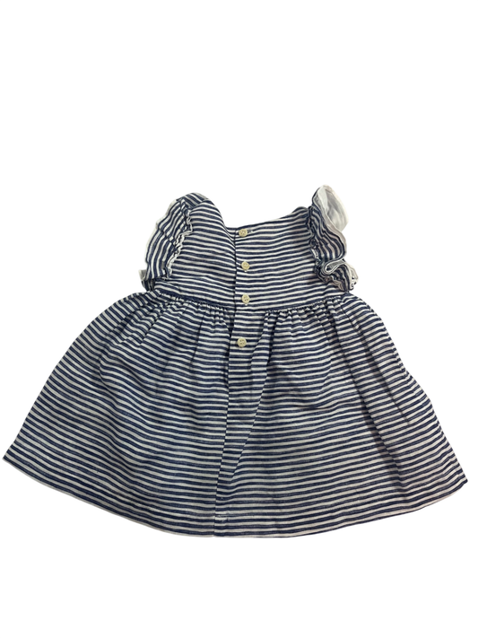 Il Gufo Dress Navy blue and white