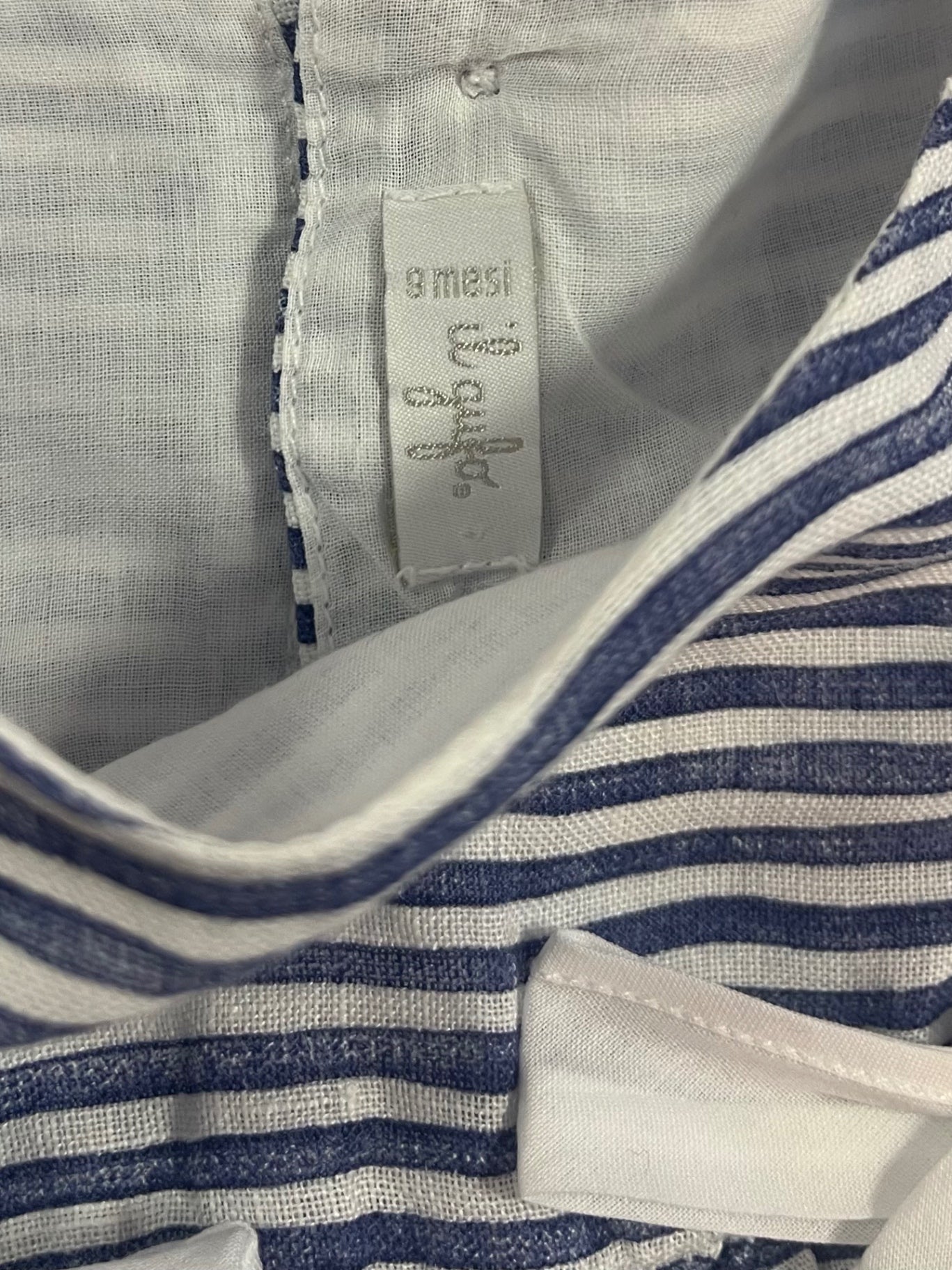 Il Gufo Dress Navy blue and white
