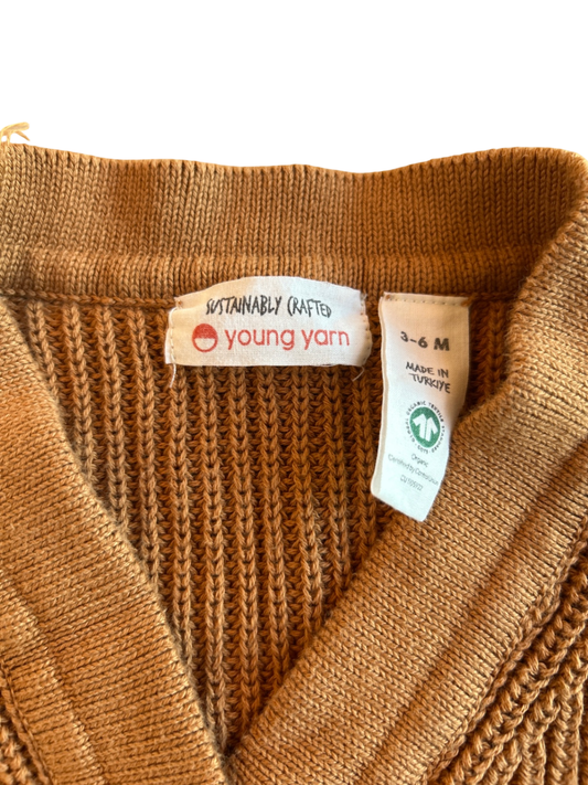 young yarn Cardigan Brown