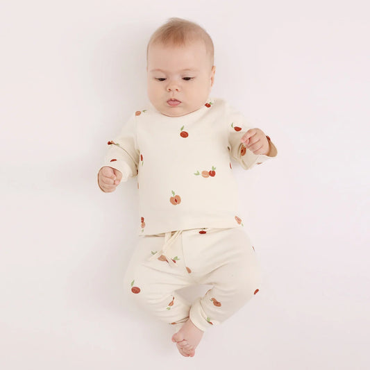 Leggings met abrikozenprint