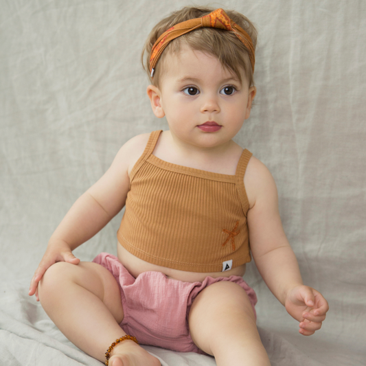 AMMEHOELA Ella Cropped Singlet Sun