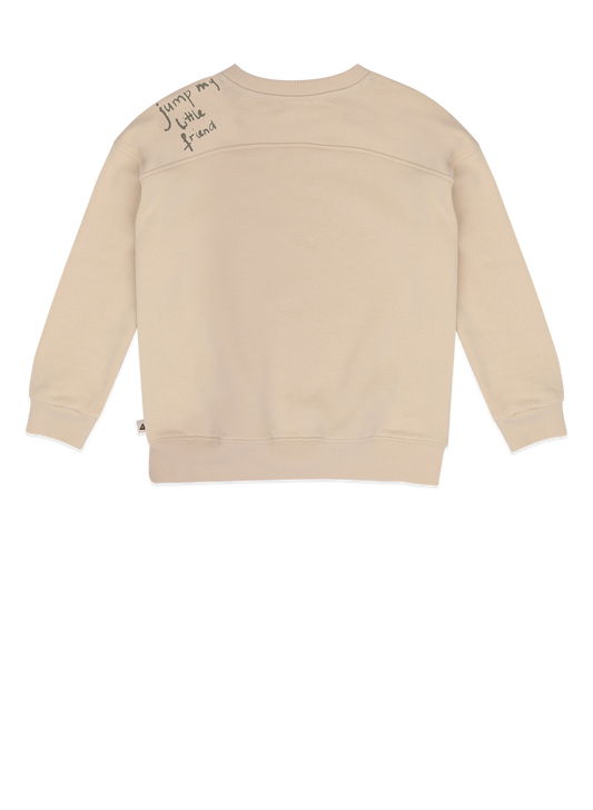 AMMEHOELA Grasshopper Cotton Sweater Beige