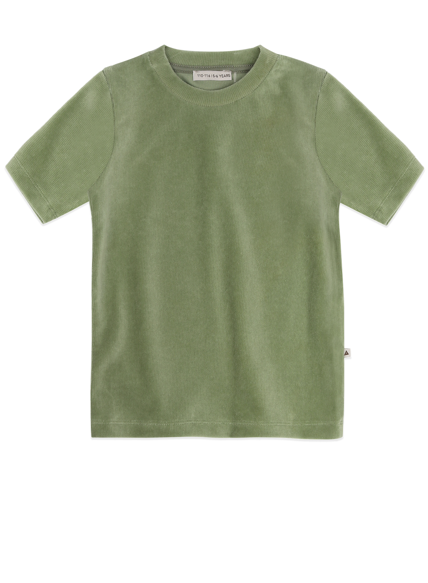 AMMEHOELA Olive Green Velours T-Shirt Olive