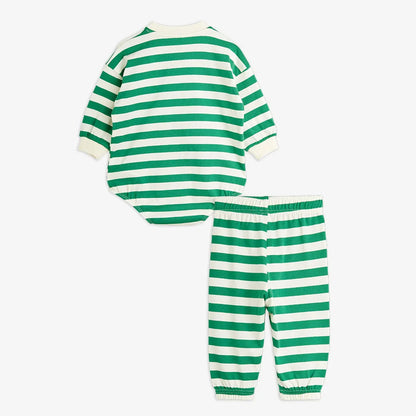 Mini Rodini Dog Embroidered Velour Baby Jumpsuit