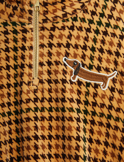 Mini Rodini Dog Embroidered Velour Jacket