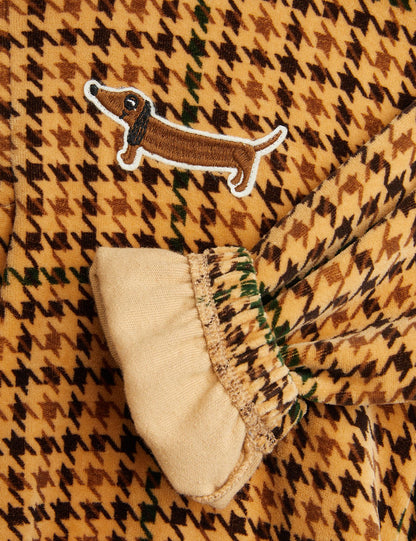 Mini Rodini Dog Embroidered Velour Jacket