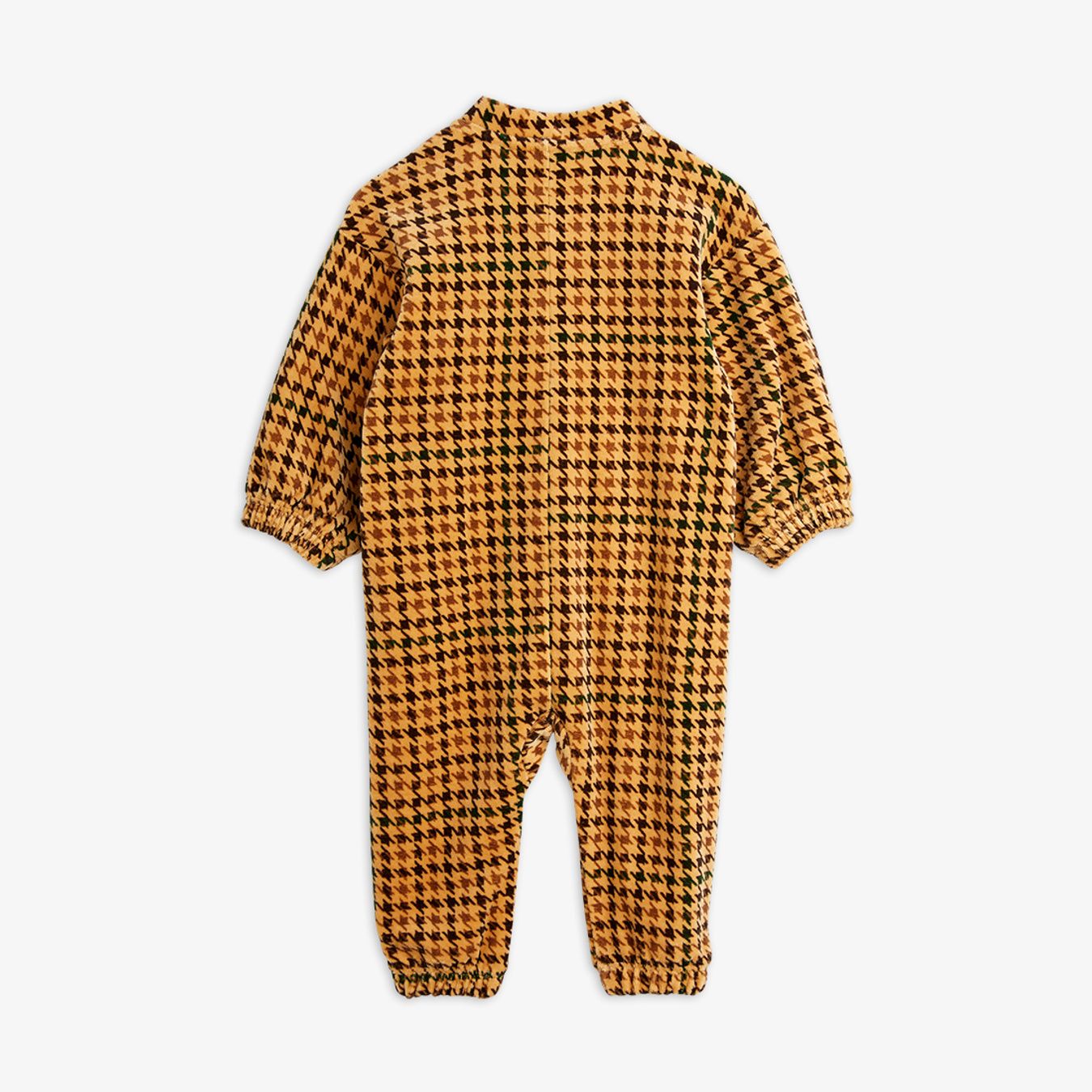 Mini Rodini Dog Embroidered Velour Jumpsuit