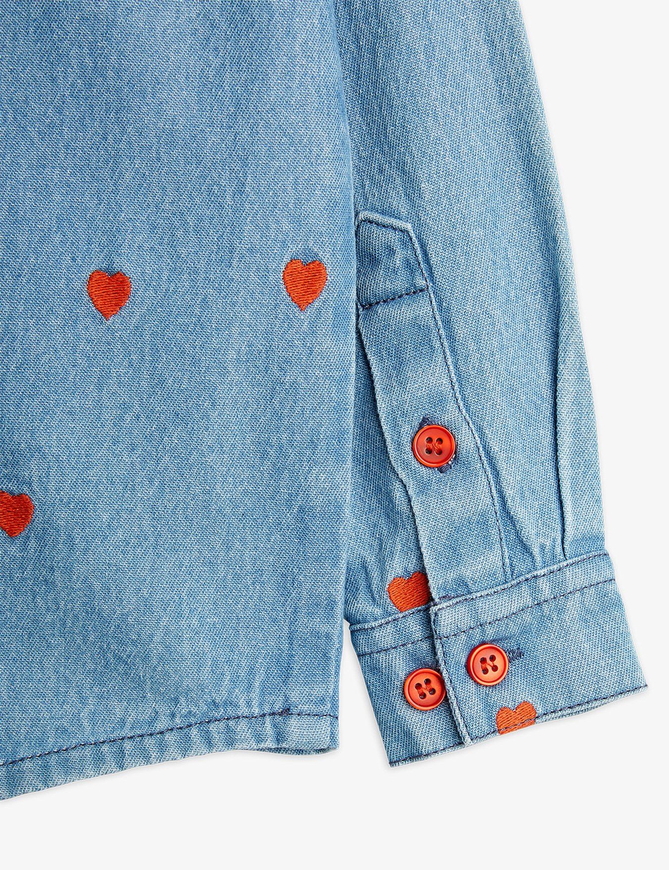 Mini Rodini Mini Hearts Woven Long Sleeve Shirt