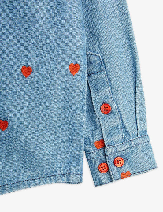 Mini Rodini Mini Hearts Woven Long Sleeve Shirt
