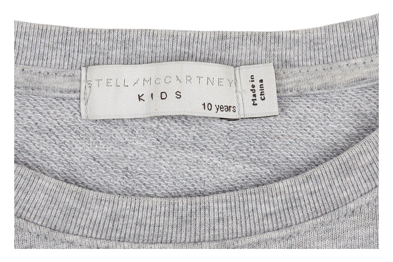 Stella McCartney Kids Sweatshirt 140 Grey / Blue shells embroidered