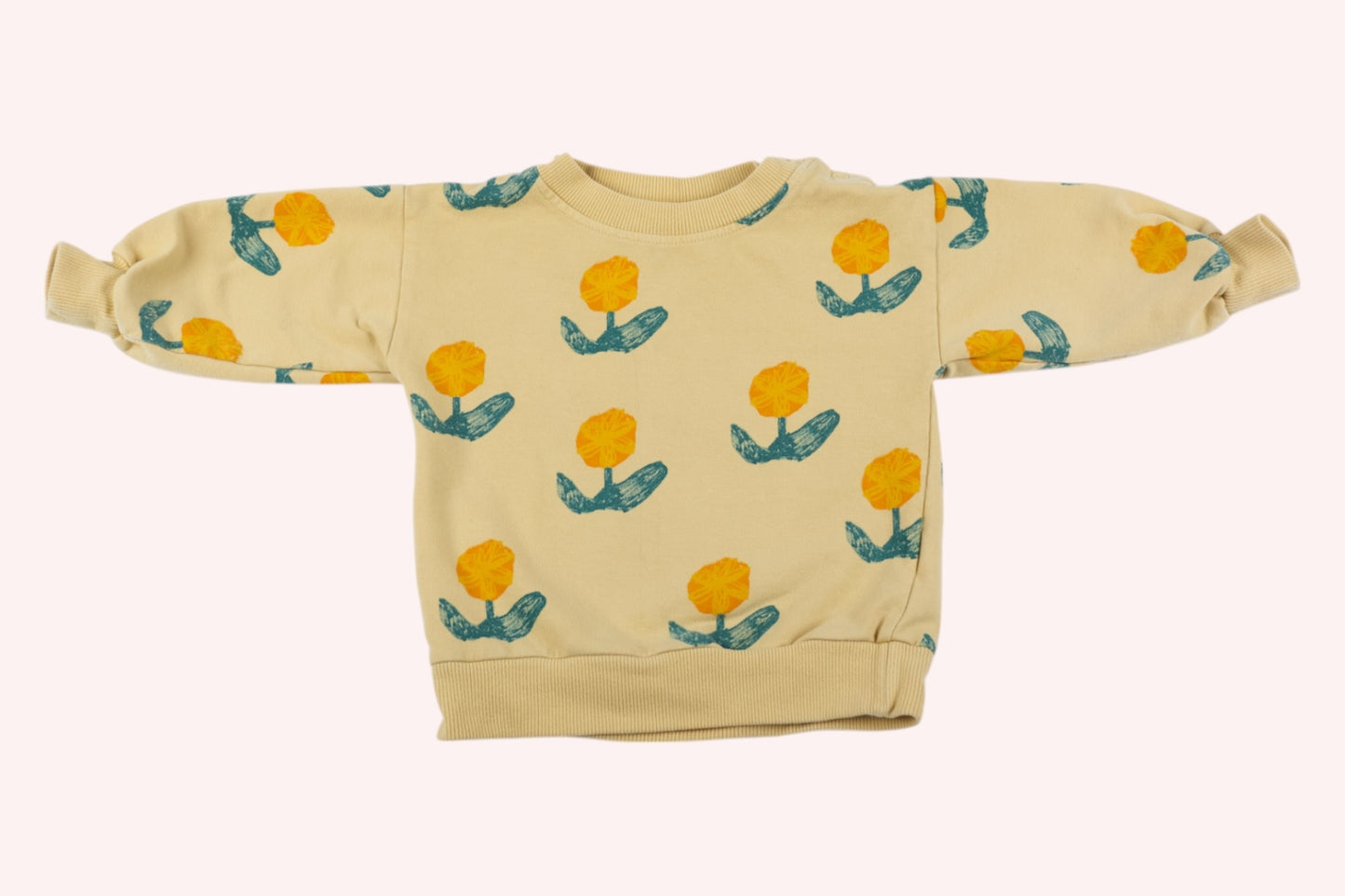 Bobo Choses Sweatshirt 80 yellow with flowers