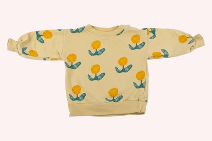 Bobo Choses Sweatshirt 80 yellow with flowers