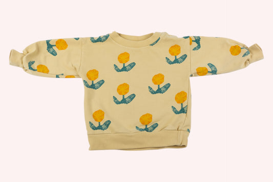 Bobo Choses Sweatshirt 80 yellow with flowers