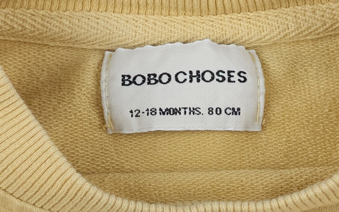 Bobo Choses Sweatshirt 80 yellow with flowers