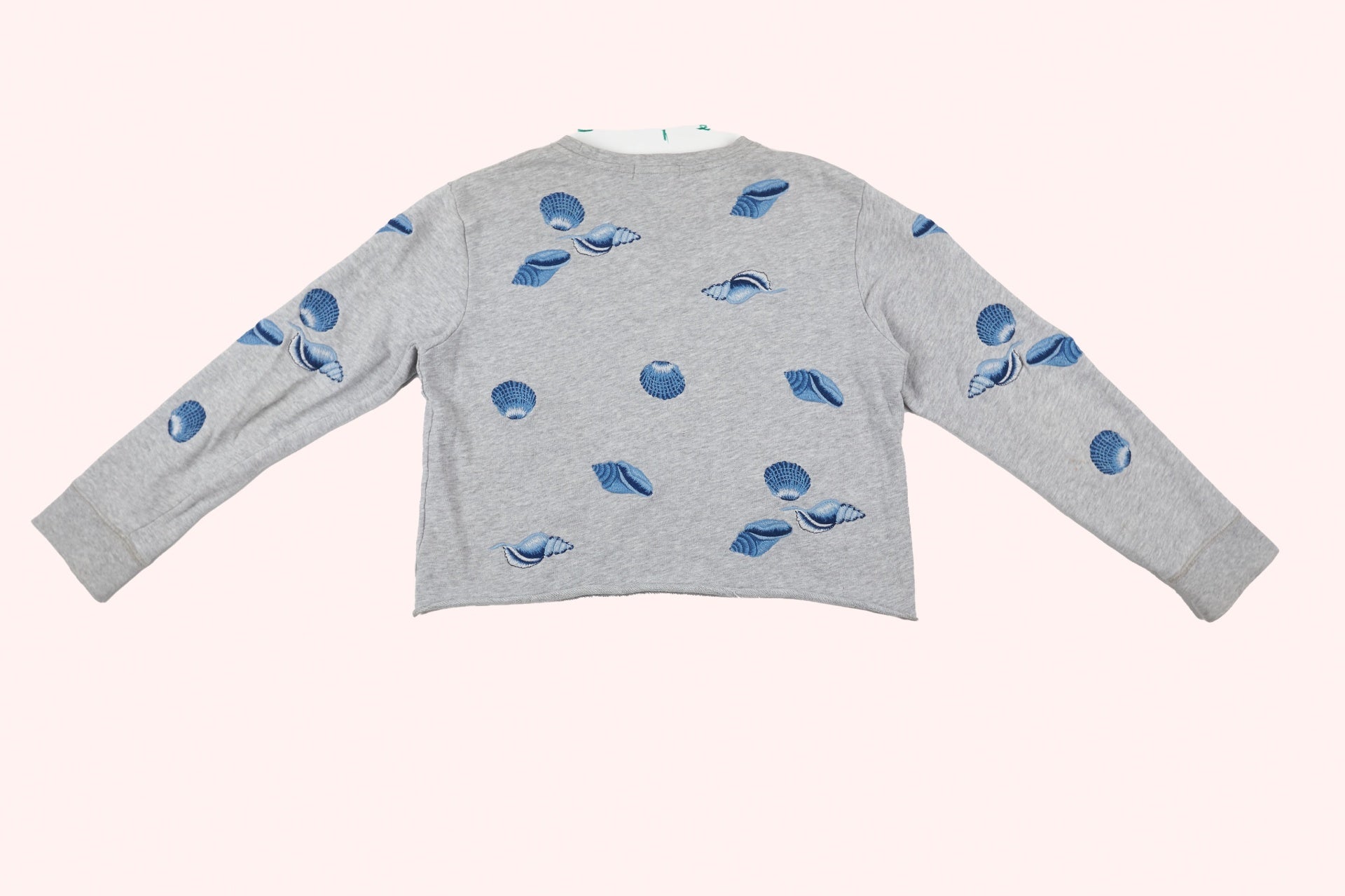 Stella McCartney Kids Sweatshirt 140 Grey / Blue shells embroidered