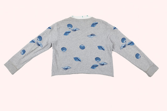 Stella McCartney Kids Sweatshirt 140 Grey / Blue shells embroidered