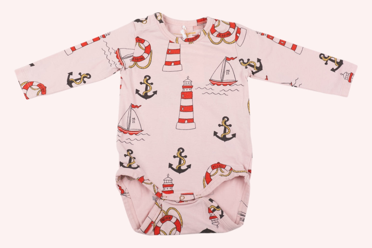 Mini Rodini Baby Bodysuit Pink