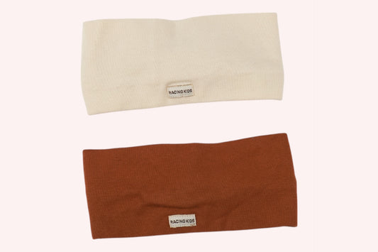 Racing Kids Headbands Set 74/80 Beige and Brown