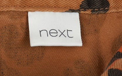Next Shirt Dress Brown with Leopard Print