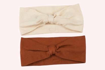 Racing Kids Headbands Set 74/80 Beige and Brown