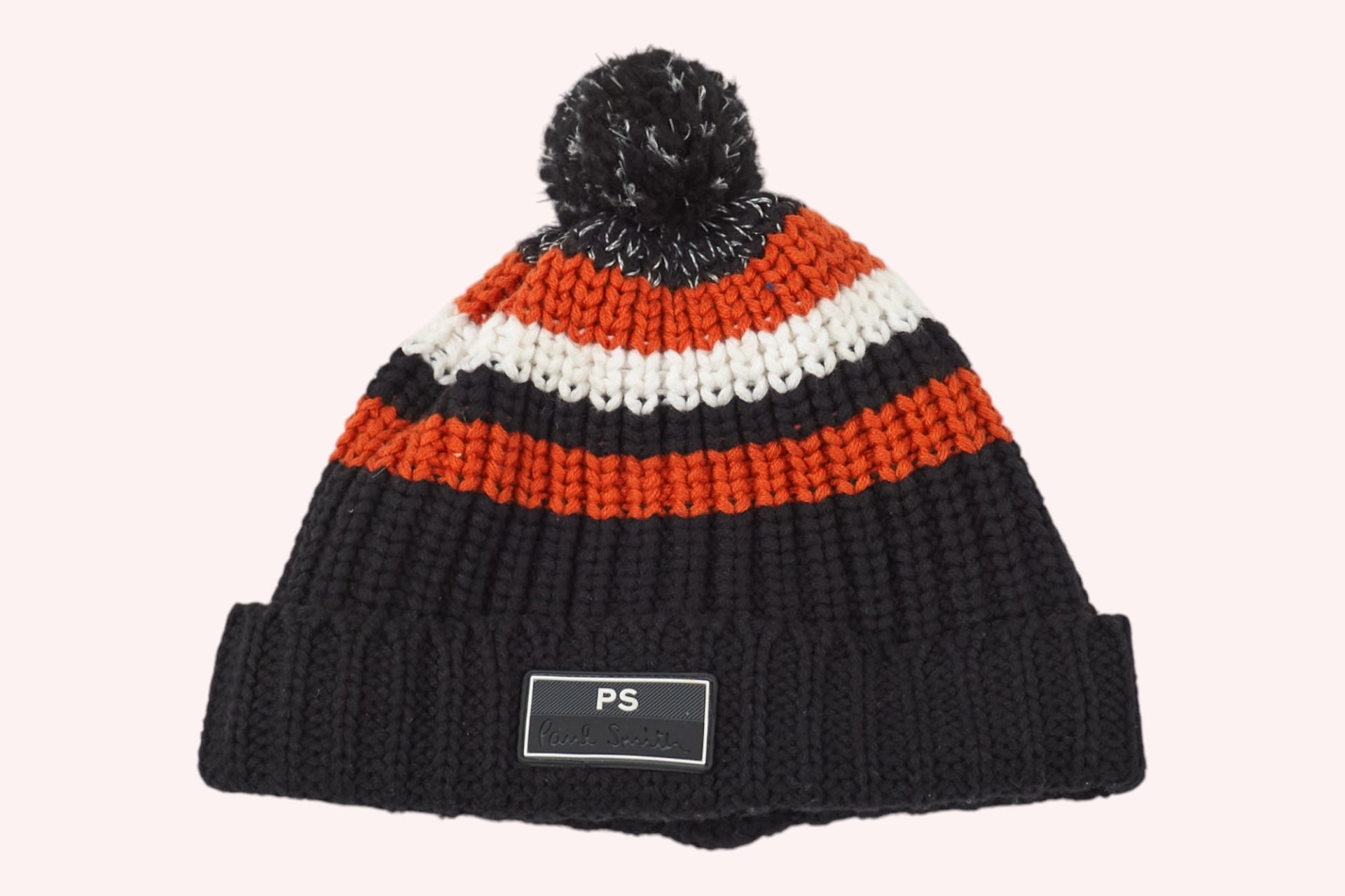 Paul Smith Wooly hat 50 Black, Orange, White