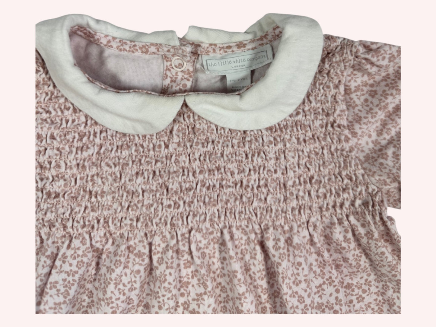 The Little White Company Dress Pink and White