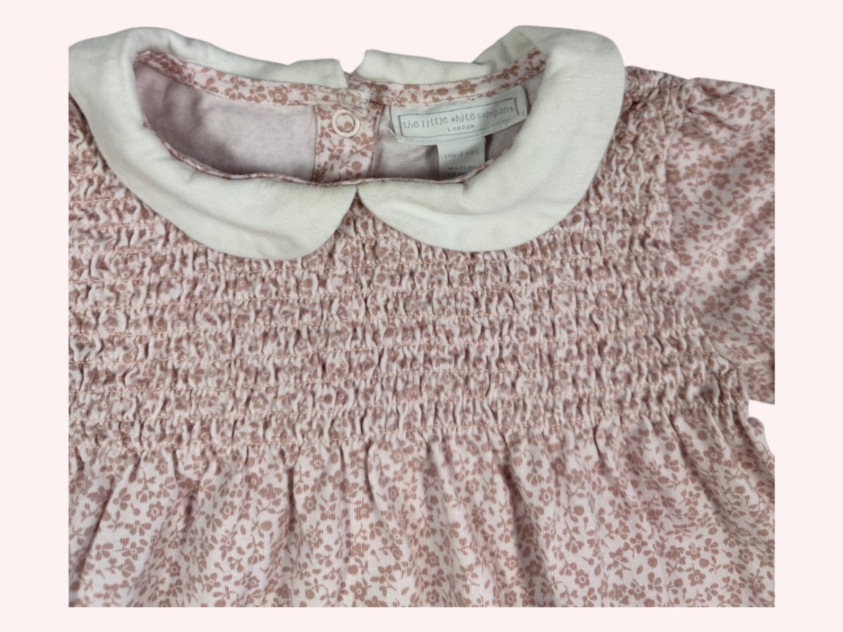 The Little White Company Dress Pink and White