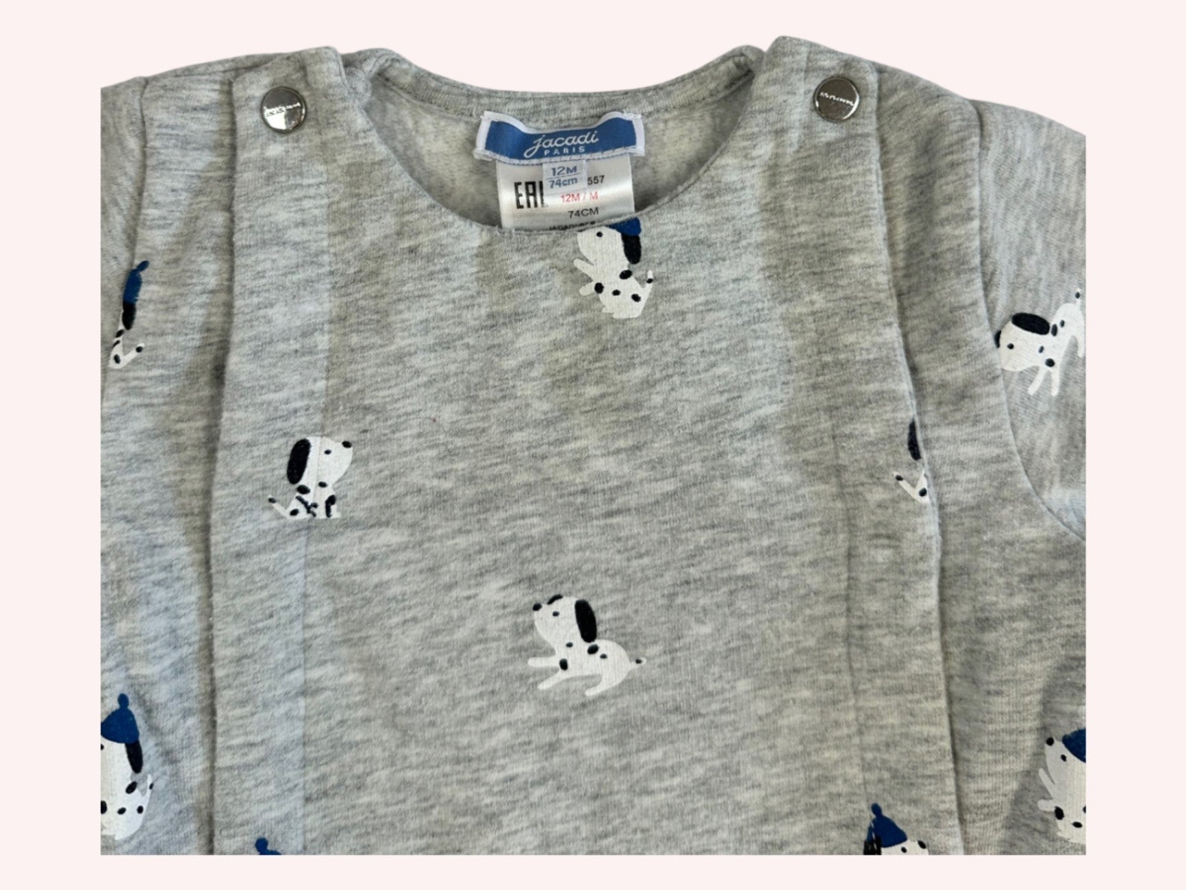 Petit Bateau Onesie Grey