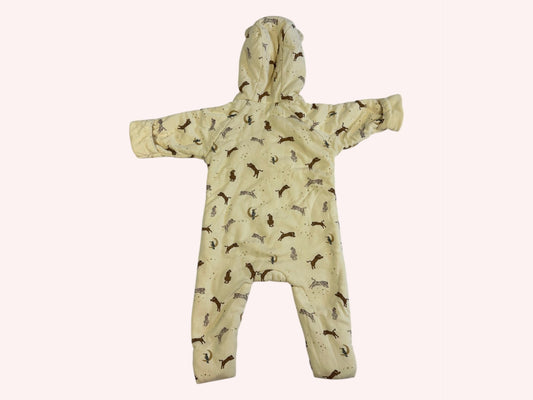 Konges Sløjd Baby Warm Onesie Beige with animal print