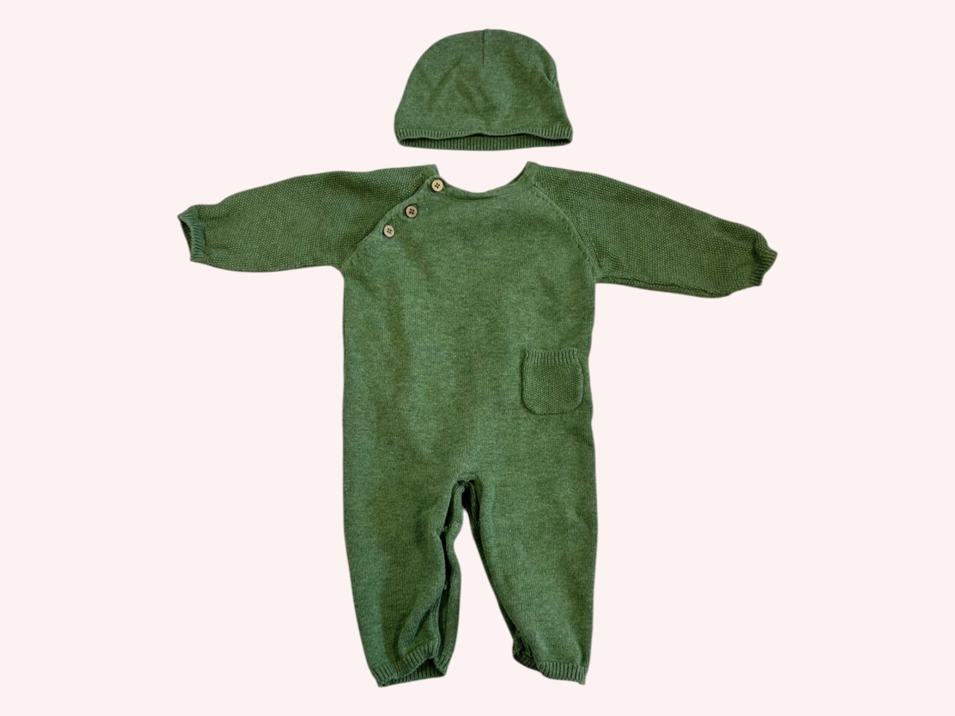 Prenatal Jumpsuit with hat Green