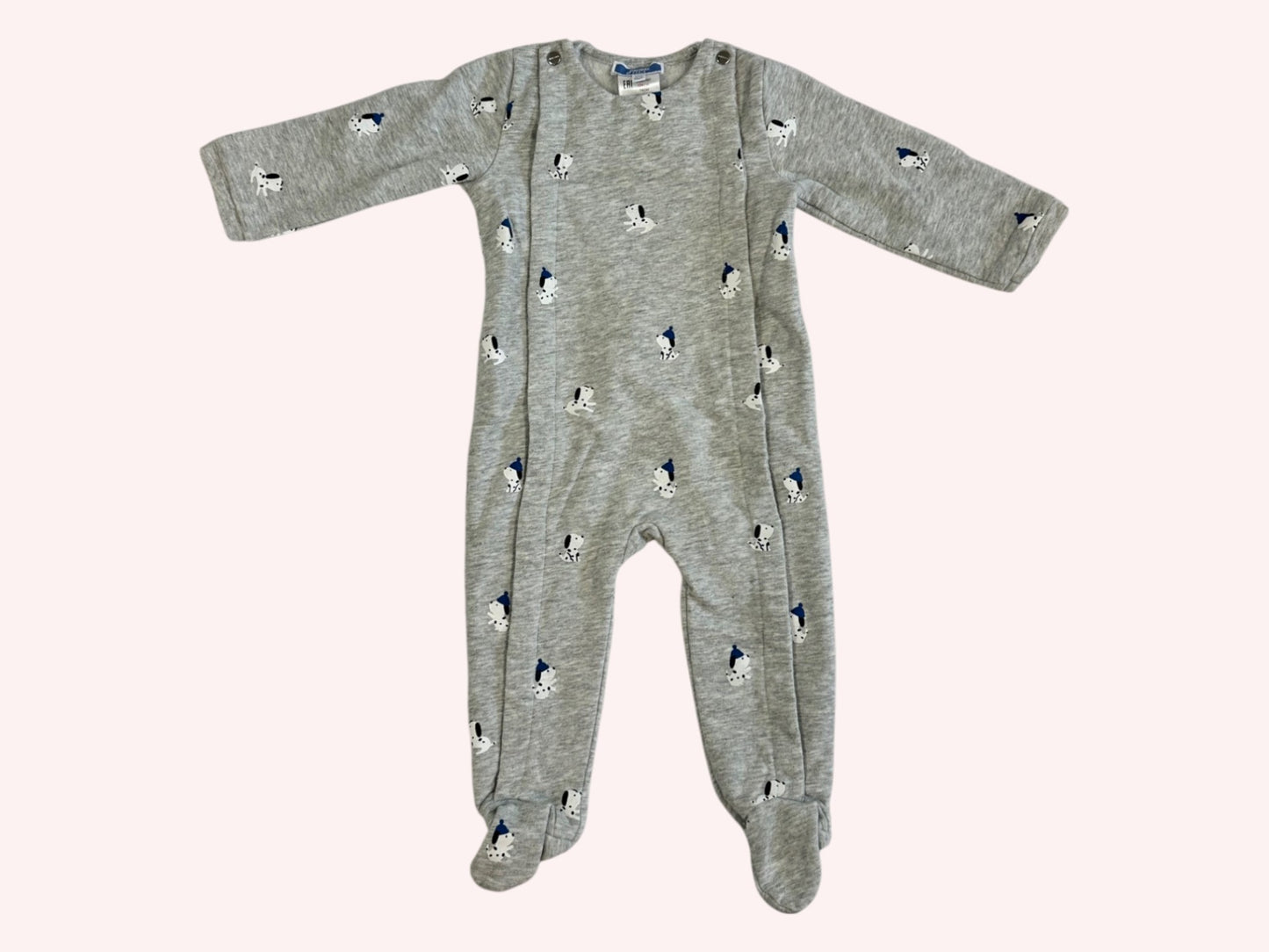 Petit Bateau Onesie Grey