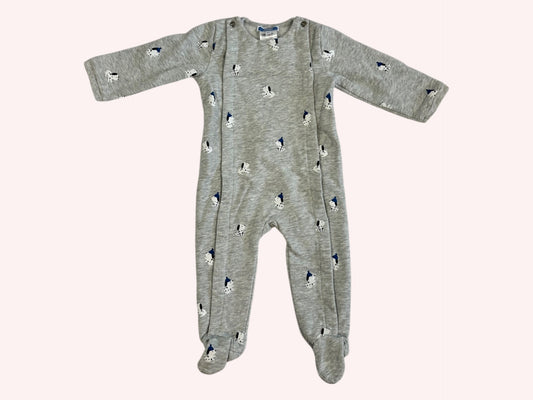 Petit Bateau Onesie Grey