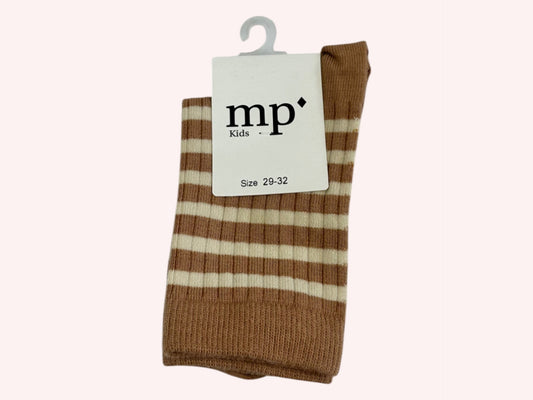 mp Kids Socks Brown and Cream