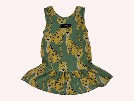 Mini Rodini Adorable Dress Green with Tigers
