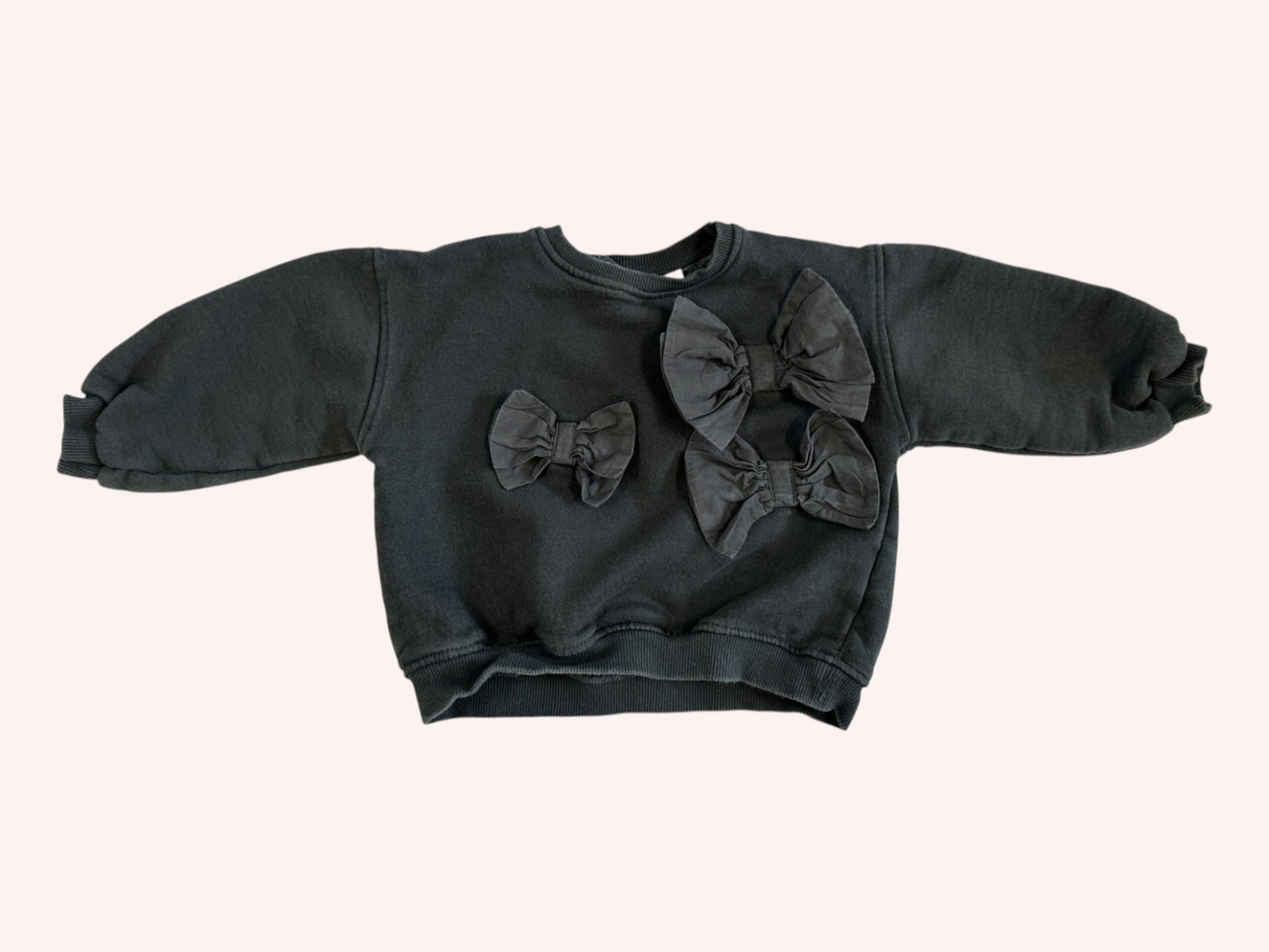 Zara Cozy Bow Sweatshirt Grey