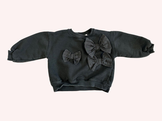 Zara Cozy Bow Sweatshirt Grey